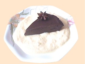 fondant au chocolat sauce anisée