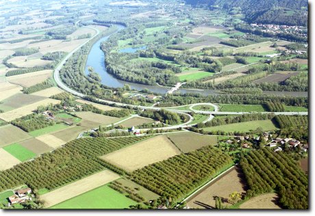 le péage de tullins vu du ciel